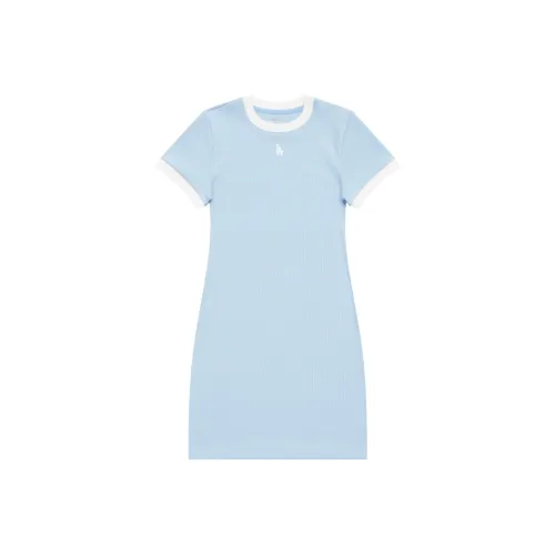 MLB Los Angeles Dodgers Basic Collection SS25 Короткий рукав Платье Женское Светло-небесно-синий