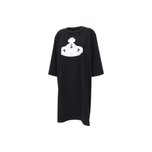 Vivienne Westwood Black Женские Короткие Платья с Рукавами