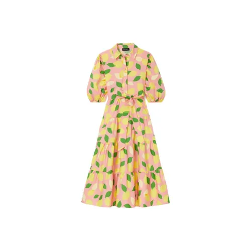 Kate Spade Короткий рукав Платье Женское Морская звезда Розовый