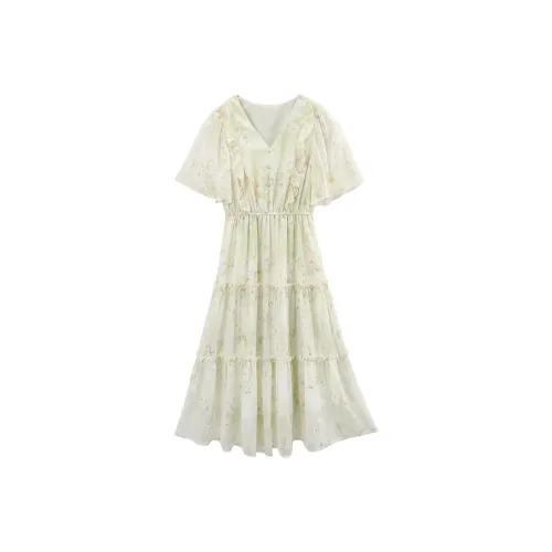 A paradise for awakening Короткий рукав Платье Женское