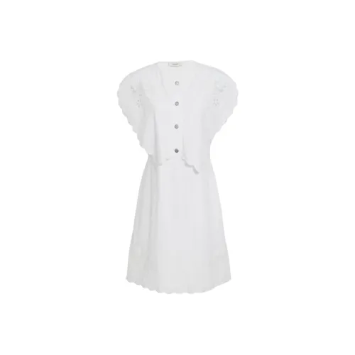 COACH Короткий рукав платье женское белое