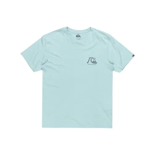 Quiksilver EVO Original T-Shirt Мужская Светло-Синяя