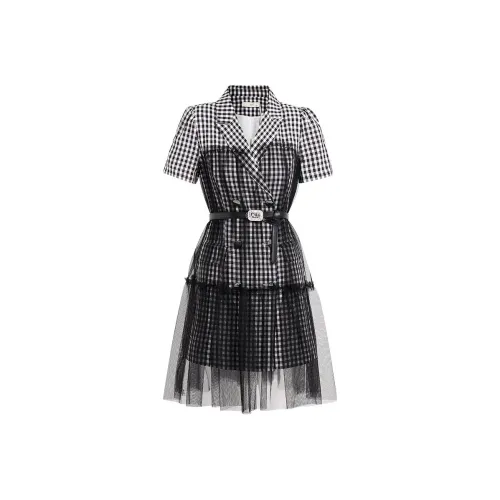 AUI Black Женские Короткие Платья с Рукавами
