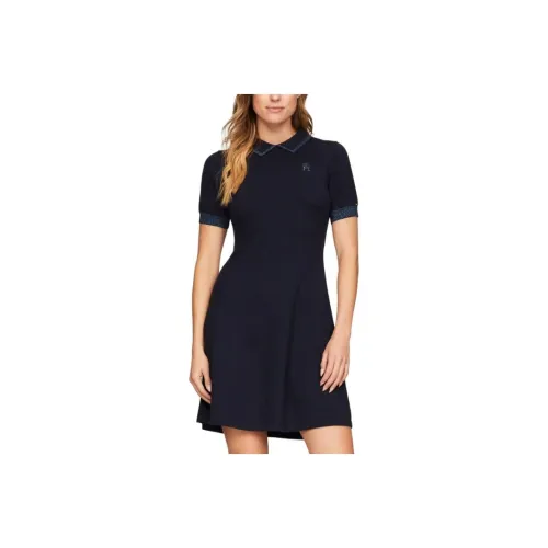 Tommy Hilfiger Blue Женские Короткие Платья с Рукавами