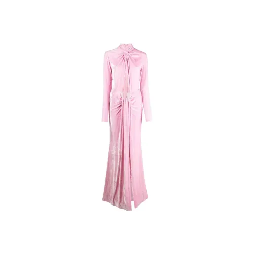 Blumarine Розовые Женские Длинные Платья с Рукавами