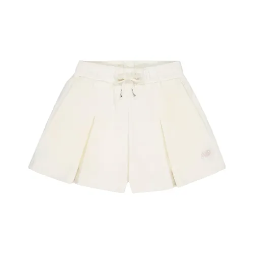 New Balance совместные повседневные шорты Женские Белые