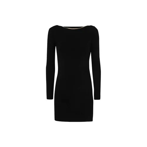 DSQUARED 2 Длинное платье с длинными рукавами женское черное