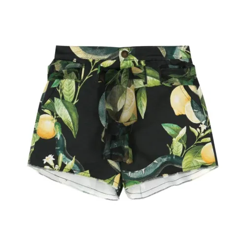 Roberto Cavalli SS24 Повседневные шорты Женские Черные