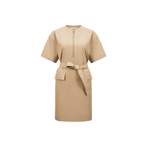 Moncler Короткий рукав Платье Женское Бежевый