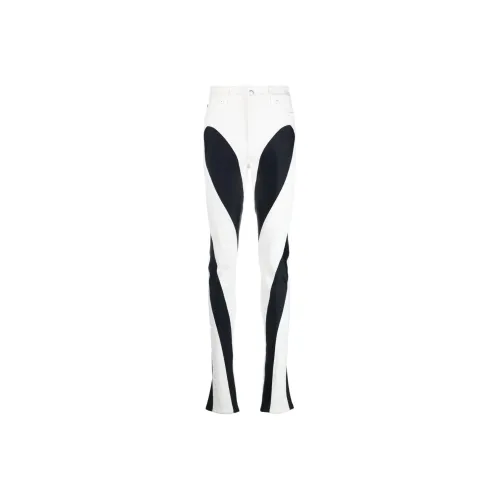 Mugler Черно-белая панда Женские джинсы