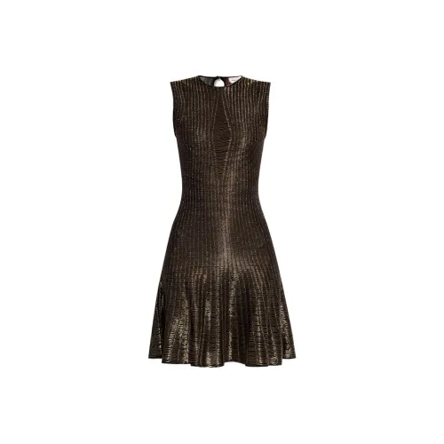 Alexander McQueen Коричневые Женские Платья без рукавов