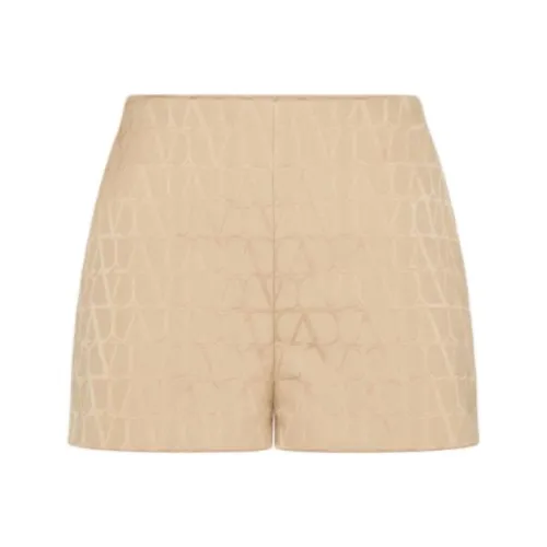 Valentino SS24 Повседневные шорты Женские Бежевые