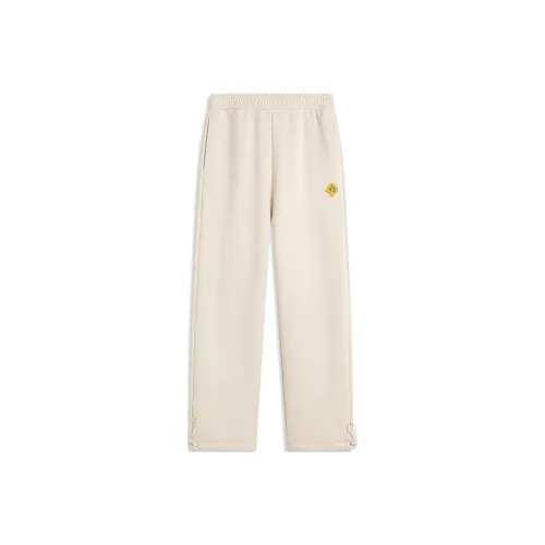 LiNing x Disney Вязаные тренировочные штаны женские песочного цвета гравийно-серый