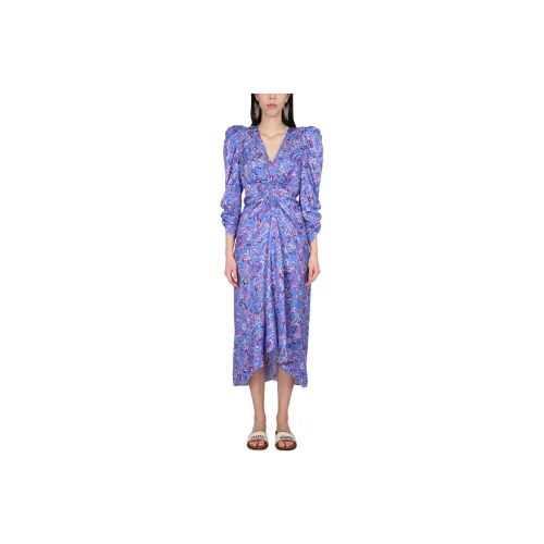 ISABEL MARANT Blue Женские Длинные Платья с Рукавами