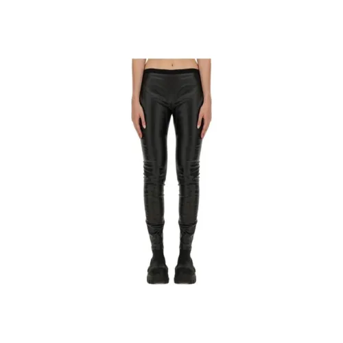 RICK OWENS совместный бренд RO Кожаные брюки Женские Черный