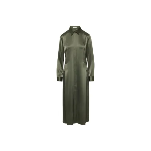 ARITZIA BABATON Hearst Satin Dress Long Sleeved Dress Women's Dark Olive Dark Olive