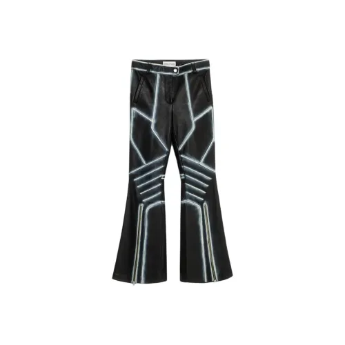 STAND STUDIO FW24 Кожаные брюки Женские Черные