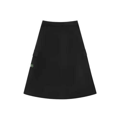 New Balance Повседневный Длинный Юбка Женские Черный