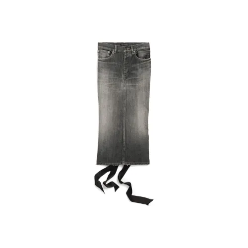 Balenciaga SS25 Denim Long Skirt Regular Fit Women's Smoke Gray Баленсиага SS25 Деним Длинная Юбка Стандартный крой Женский Дымчатый Серый