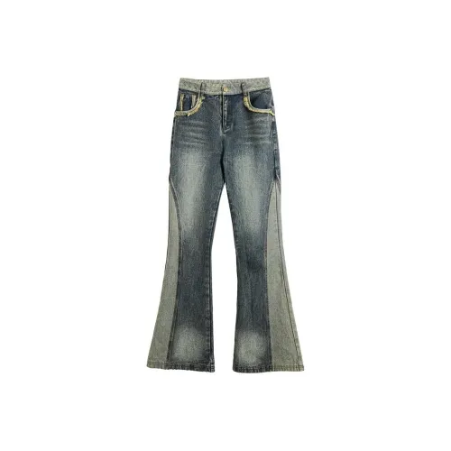 YITOUAGUA Винтажные синие женские джинсы