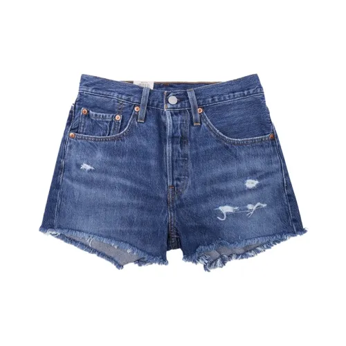 Levis Синие Женские Джинсовые Шорты