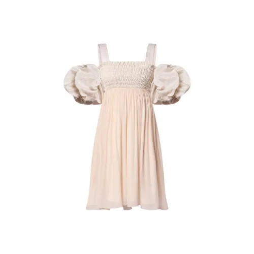 LOUIS VUITTON SS24 Короткое платье с короткими рукавами женское розовое