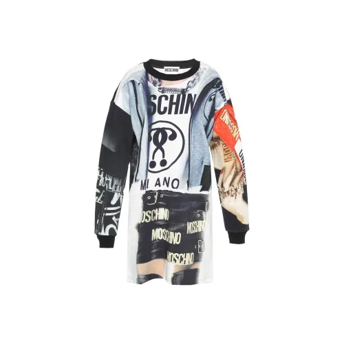 MOSCHINO Многоцветные Женские Длинные Платья с Рукавами
