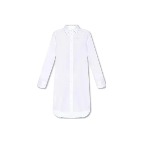 DIESEL Длинное платье с длинными рукавами женское белое