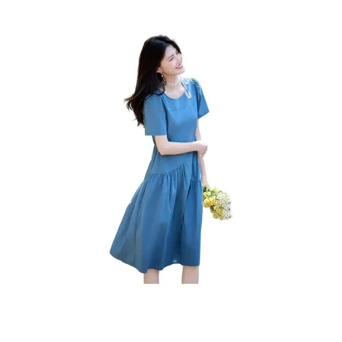 Still Quiet Короткий рукав Платье Женское West Розовый