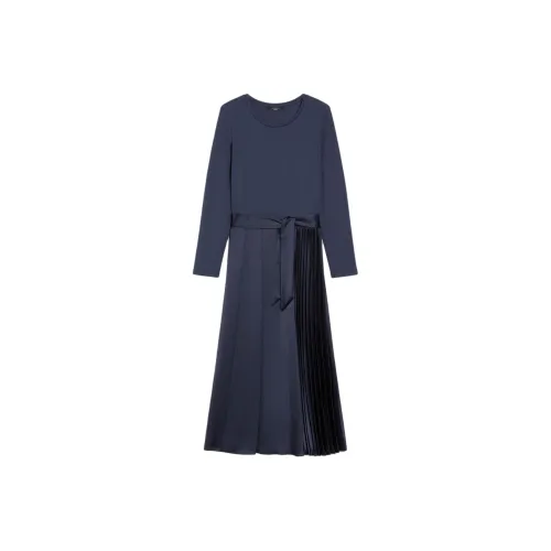 WEEKEND MaxMara Морской синий Женские Длинные Платья с Рукавами
