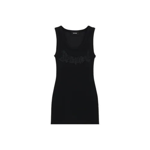 WE11DONE SS24 Без рукавов Платье Женское Черное