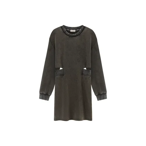 NO ONE ELSE Серый Женские Длинные Платья с Рукавами