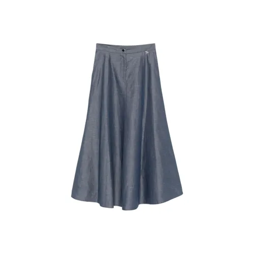 LIU·JO SS25 Деним Длинный Юбка Женские Пруссия Синий