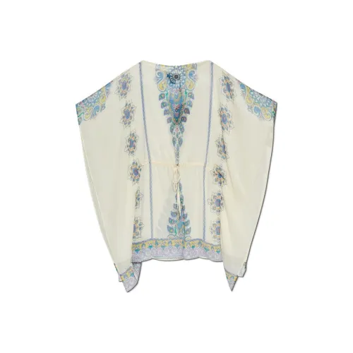 ETRO Светло-бежевые Женские Короткие Платья с Рукавами