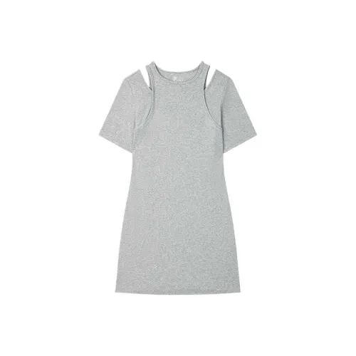 FILA ORIGINALE Короткий рукав Платье Женское Средний Фотиния Серый