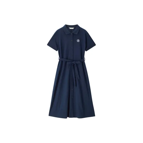 Giordano Женские Платья с Коротким Рукавом