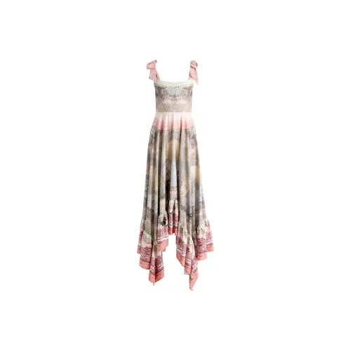 ALICE+OLIVIA SS24 Slip Платье Женское Многоцветное