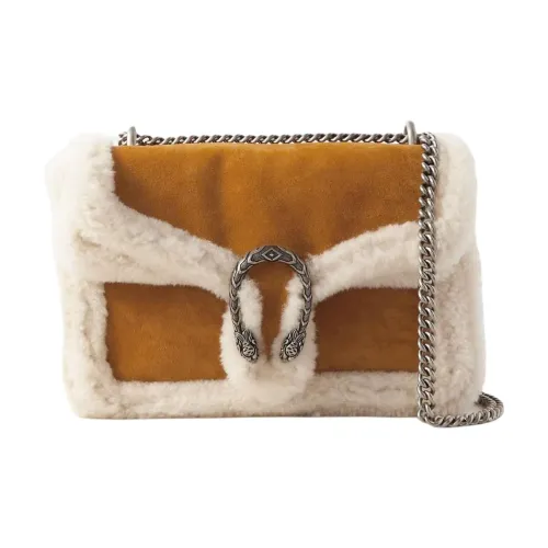 GUCCI Dionysus Замшевая Сумка через плечо Женская Коричневая