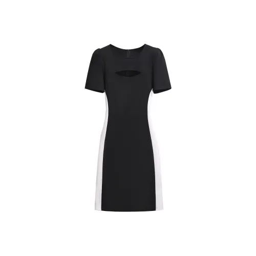 Silky Queen Короткий рукав Платье Женское Черное