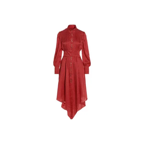 Alexandre Vauthier Red Женские Длинные Рукава Платья