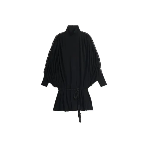 ZARA Kate Moss Collaboration Длинное платье с длинными рукавами женское черное