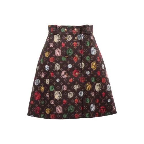 LOUIS VUITTON Кофе Женские Повседневные Короткие Юбки