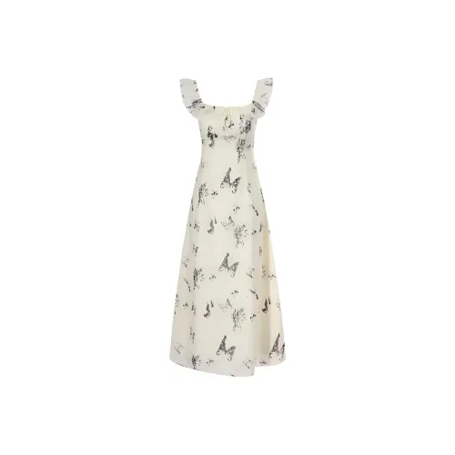 TASTILY Короткое платье с короткими рукавами женское цвет экрю