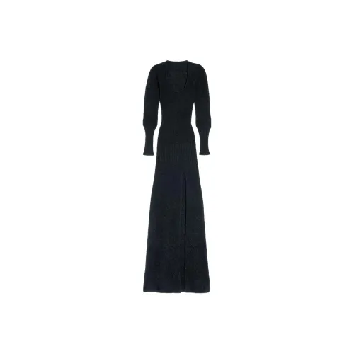 Jacquemus Черное Женское Длинное Платье с Рукавами