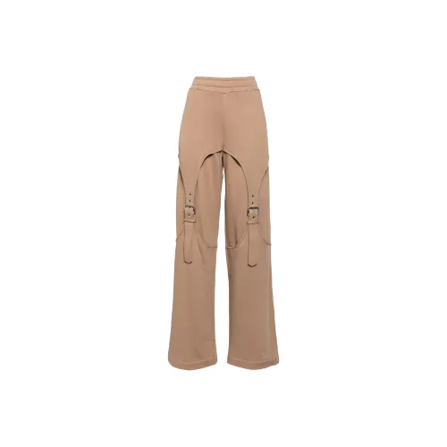 Blumarine SS24 Вязаные Спортивные Штаны Женские Бежевые