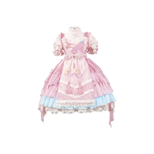 Leopard Kitten Лолита Платье Женское Розовое