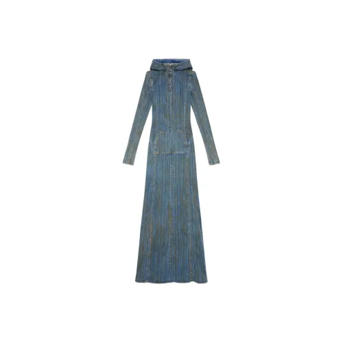 DIESEL Blue Женские Длинные Рукава Платья