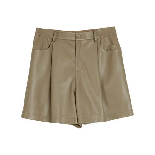 ELLE Повседневные шорты женские серо-зеленые