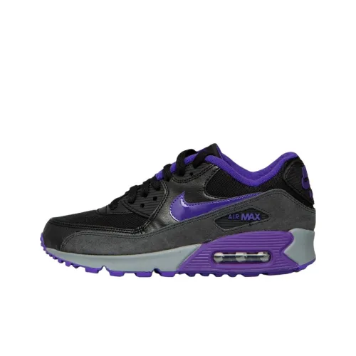 Nike Air Max 90 Low Топ Повседневные Беговые Кроссовки Женские Черные Фиолетовые