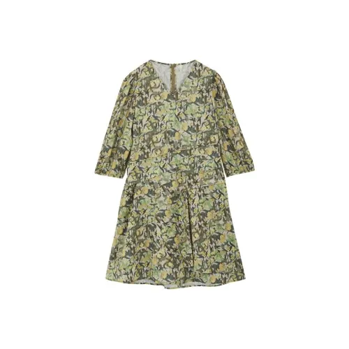 MSLAN Длинное платье с длинными рукавами женское масло